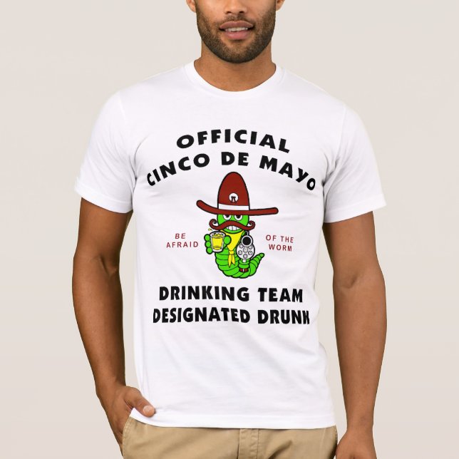 Gekennzeichneter betrunkener T - Shirt Cinco Des (Vorderseite)
