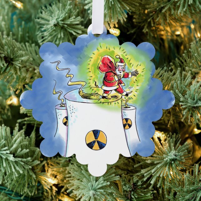 Gekernter Weihnachtsmann-Schneeflocken-Papier-Schm Ornament Karte (Insitu (Baum))