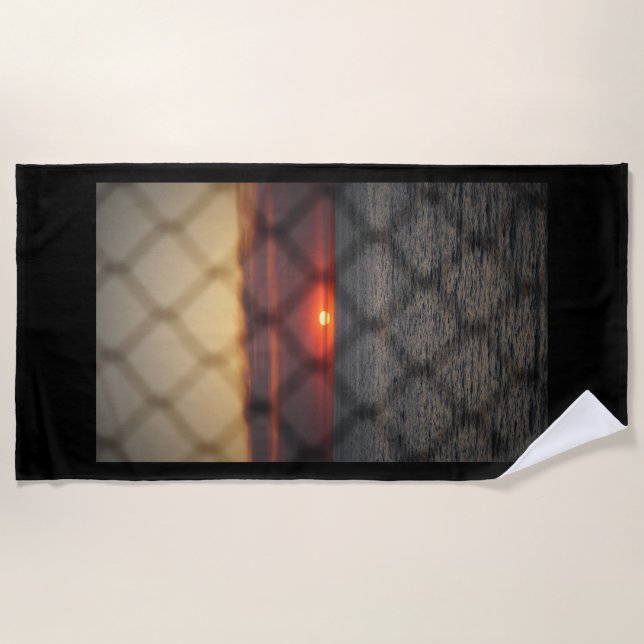 geketteter Sunset Strandtuch (Vorderseite)