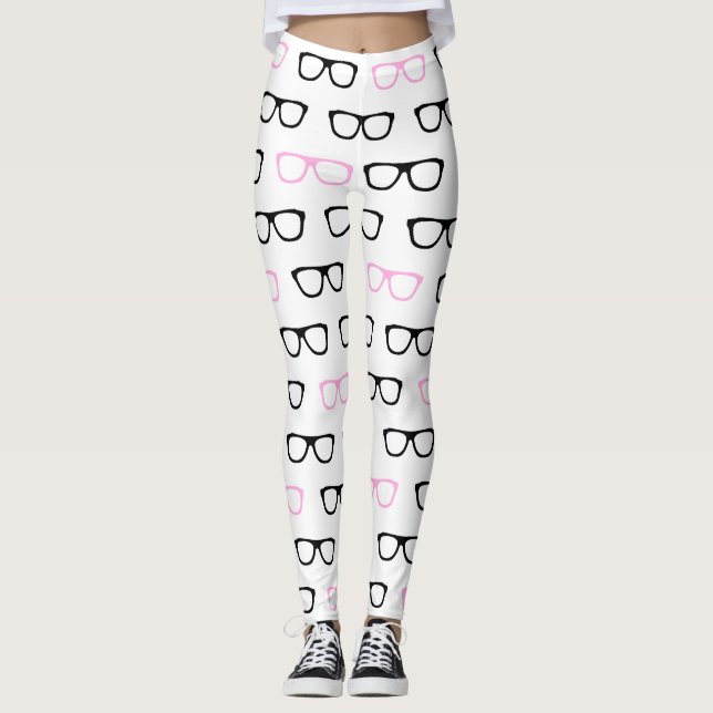 Gekgläser rosa Gänse Leggings (Vorderseite)