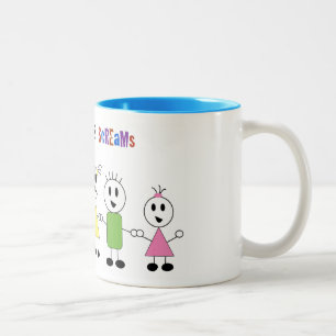 Gekicher- u. Schreikaffee-Tasse Zweifarbige Tasse