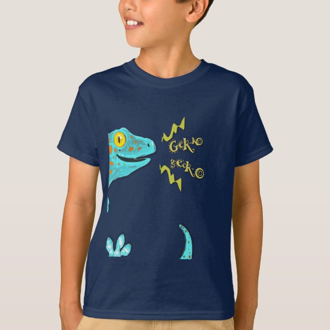 "Gekko Gecko" niedlicher nennender Tokay Gecko T-Shirt (Vorderseite)