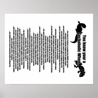 Gekkoalkoholisches Poster