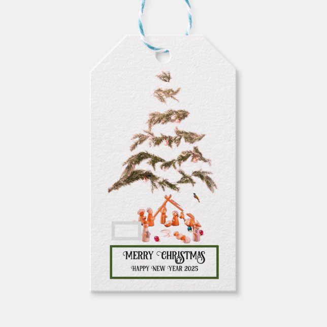 geklappte Begrüßung Geschenkanhänger (Vorderseite)