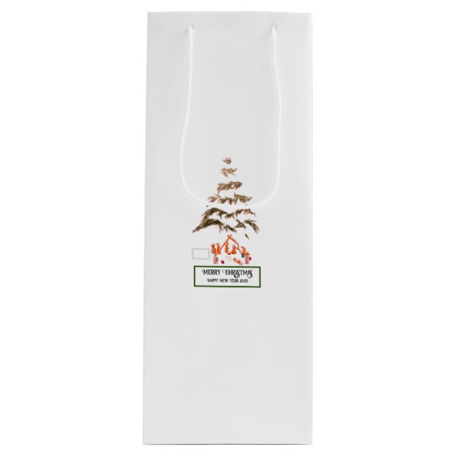 geklappte Begrüßung Geschenktüte Für Weinflaschen (Vorderseite)