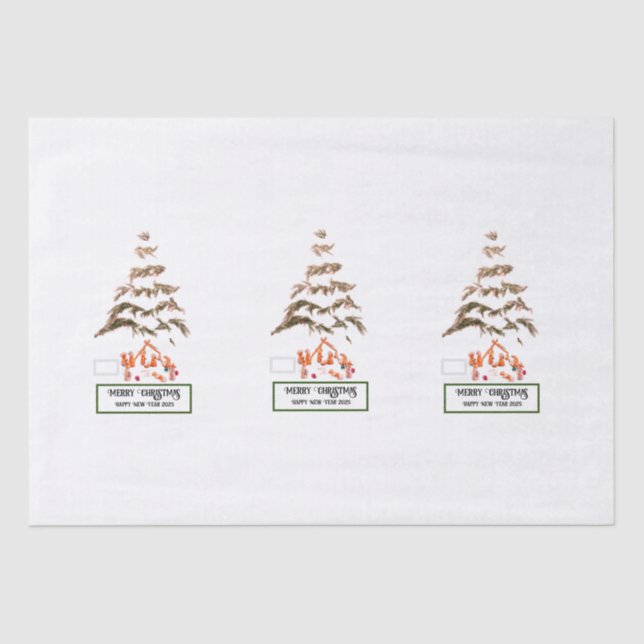 geklappte Begrüßung Seidenpapier (Vorderseite)