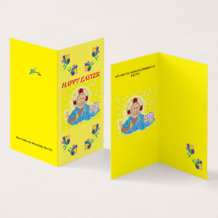 Geklappte Karte glücklich Ostern