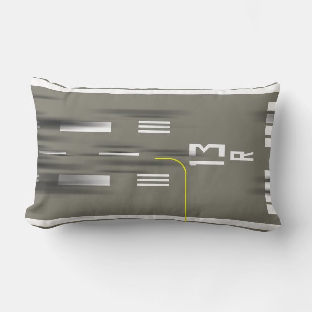 Geklärt, um Rollbahn-Kissen, JFK 13/31 zu landen Lendenkissen (Vorderseite)