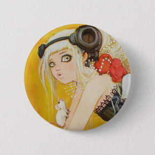 Gekleideter oben Störungs-Knopf Button