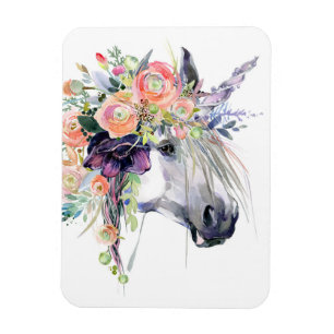 Gekleidetes BlumenEinhorn Magnet