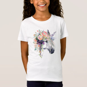 Gekleidetes BlumenEinhorn T-Shirt