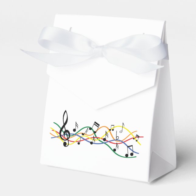 Gekleurde muziek balken. Liefde voor muziek. Geschenkschachtel (Vorderseite)