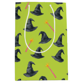 Geklickte, gute Rosa und grüne Hexe-Wrap-Geschenkt Mittlere Geschenktüte