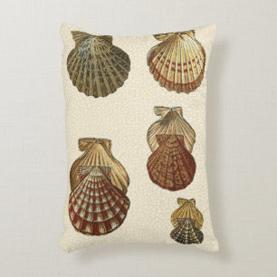 Geknisterte antike Muscheln Zierkissen