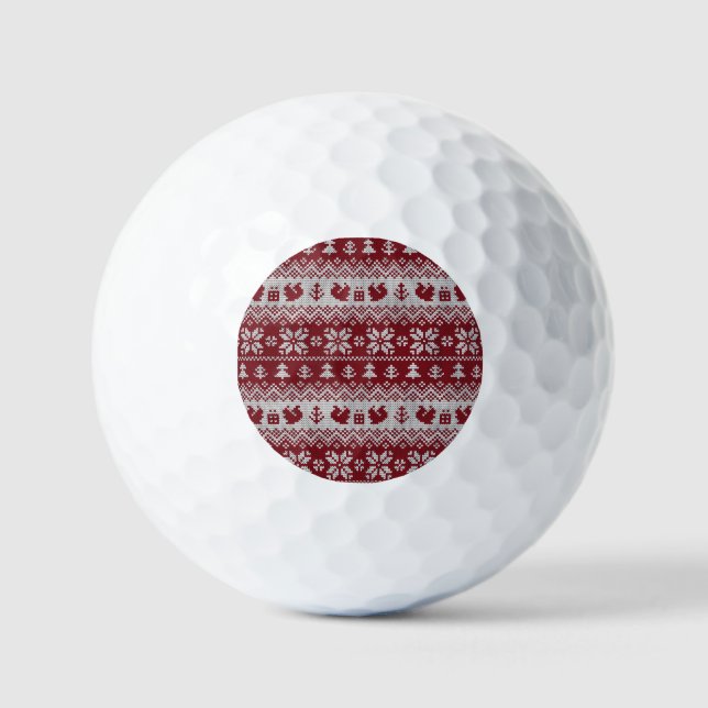 Gekocht, Weihnachten, Eichhörnchen, Vintages Muste Golfball (Vorderseite)