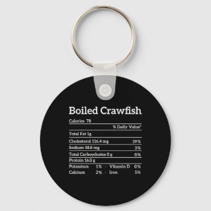Gekochte Crawfish Nutrition Fakten für die Lebensm Schlüsselanhänger