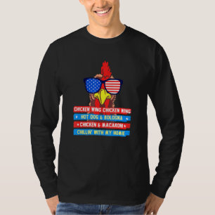 Gekochte Hühnerhühner, gegarter Hund und Bolog T-Shirt