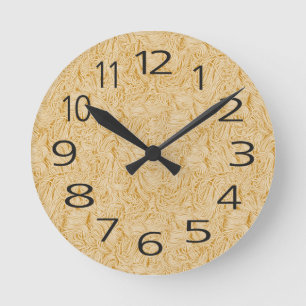 Gekochte Spaghetti-Noodles Runde Wanduhr
