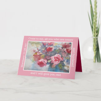 gekommen zu mir, alle Sie, die müde und belastet Karte