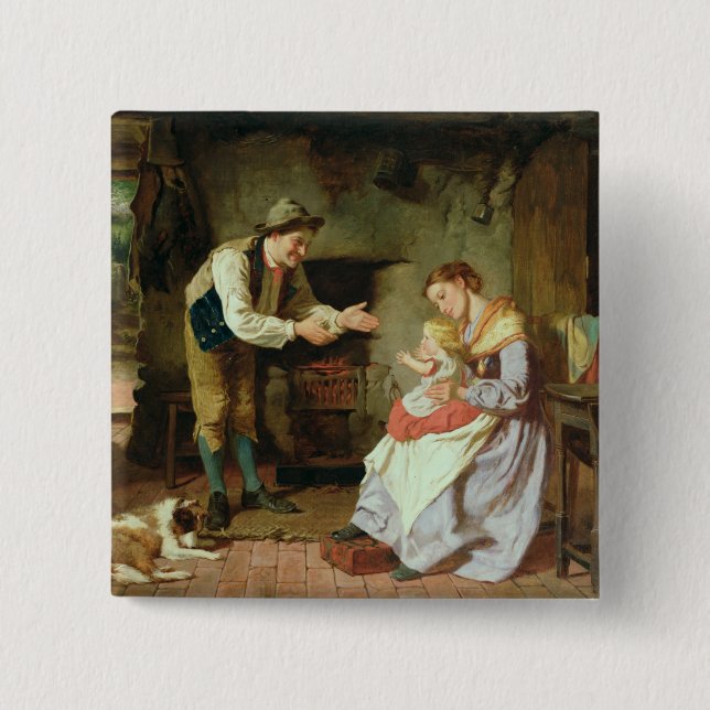 Gekommen zum Vati Button (Vorderseite)