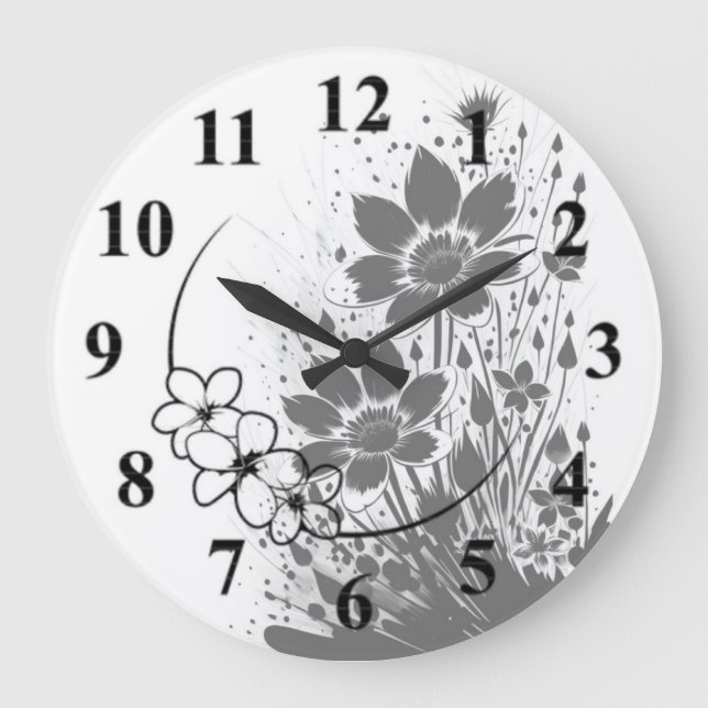 Gekratztes Blut Große Wanduhr (Vorderseite)