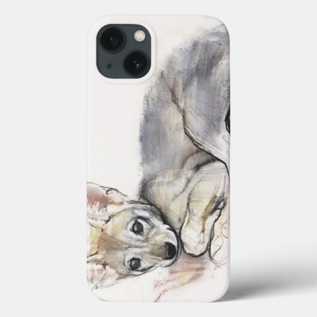 Gekräuselter arabischer Wolf-Welpe 2009 Case-Mate iPhone Hülle (Rückseite)