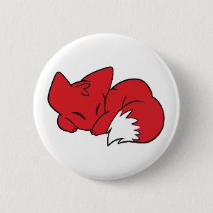 Gekräuselter SchlafenFox Button
