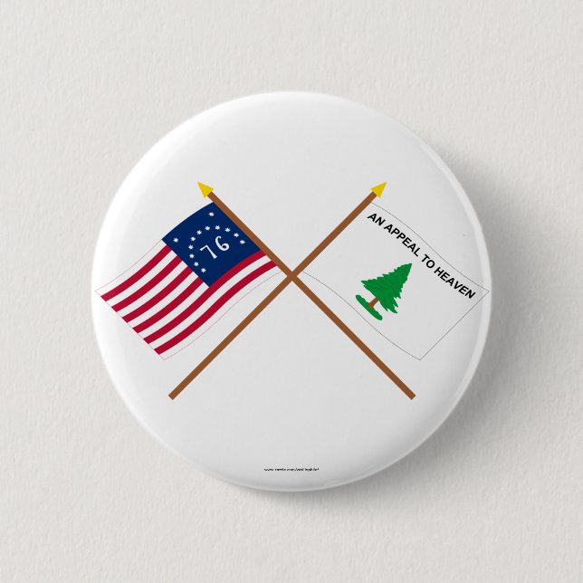 Gekreuzte Bennington- und Button (Vorderseite)