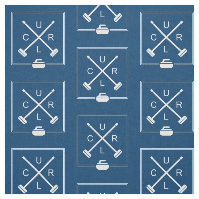 Gekreuzte Besen, die Gewebe - Blau und Weiß Stoff (Muster)