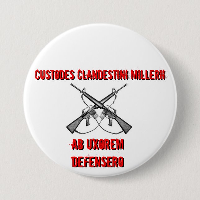 Gekreuzte Gewehre, Custodes Clandestini Millerii,… Button (Vorderseite)