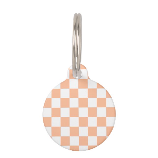 Gekreuzte Quadrate für orange-weiße geometrische F Haustiermarke (Vorderseite)