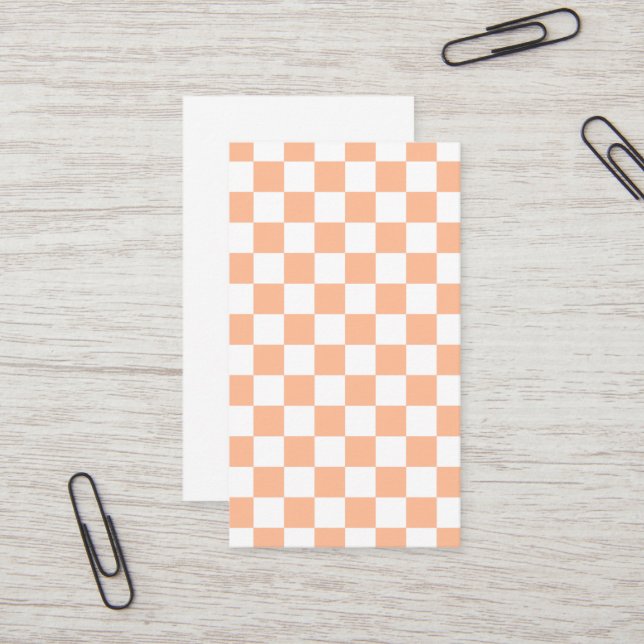 Gekreuzte Quadrate für orange-weiße geometrische F Visitenkarte (Vorderseite/Rückseite Beispiel)