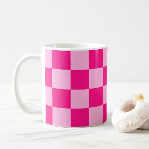 Gekreuzte Quadrate lichtfeuchtes, rosa geometrisch Kaffeetasse