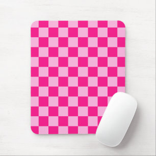 Gekreuzte Quadrate lichtfeuchtes, rosa geometrisch Mousepad