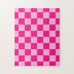 Gekreuzte Quadrate lichtfeuchtes, rosa geometrisch Puzzle