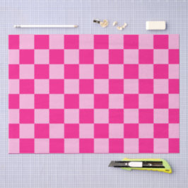 Gekreuzte Quadrate lichtfeuchtes, rosa geometrisch Seidenpapier