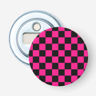Gekreuzte Quadrate mit rosa, geometrischem Retro Flaschenöffner