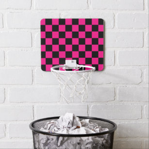 Gekreuzte Quadrate mit rosa, geometrischem Retro Mini Basketball Netz