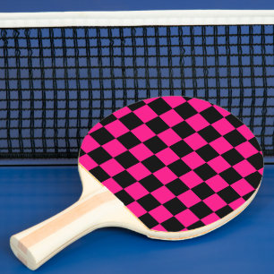 Gekreuzte Quadrate mit rosa, geometrischem Retro Tischtennis Schläger
