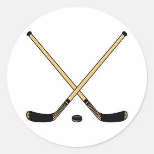 Gekreuzte Stöcke Runder Aufkleber