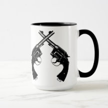 Gekreuzte Vintage Gewehre //der antiken Revolver