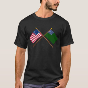 Gekreuzter Betsy Ross und grüne T-Shirt