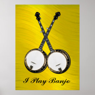 GEKREUZTES BANJOS-POSTER POSTER