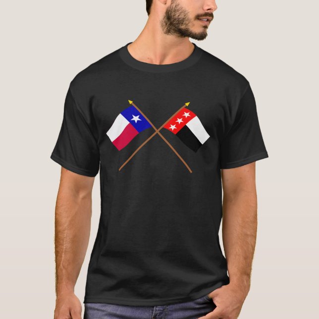Gekreuztes Texas und Republik der Rio T-Shirt (Vorderseite)