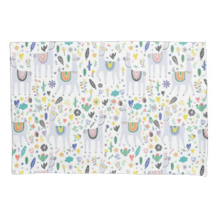 Gekritzel-Alpaka-Muster Kissenbezug