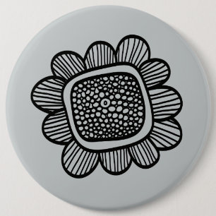 Gekritzel-Blume Button