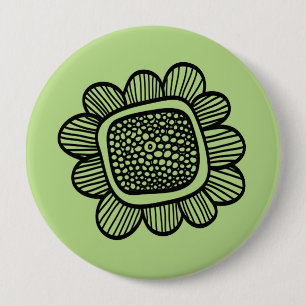 Gekritzel-Blume Button