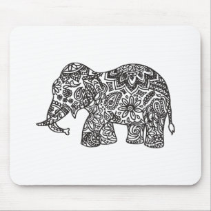 Gekritzel-Elefant Mousepad