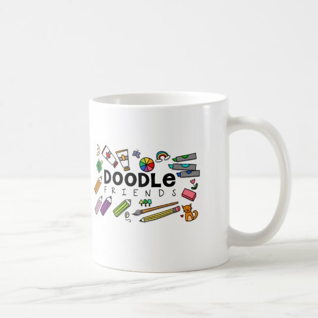 Gekritzel-Freund-Tasse (mit Gekritzeln) Tasse (Rechts)