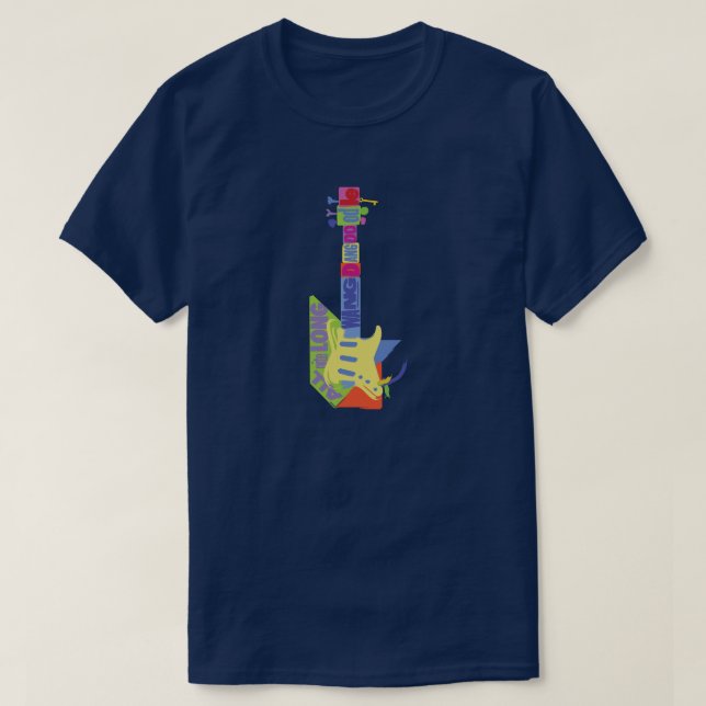 Gekritzel-Gitarre Wangs Dang T-Shirt (Design vorne)